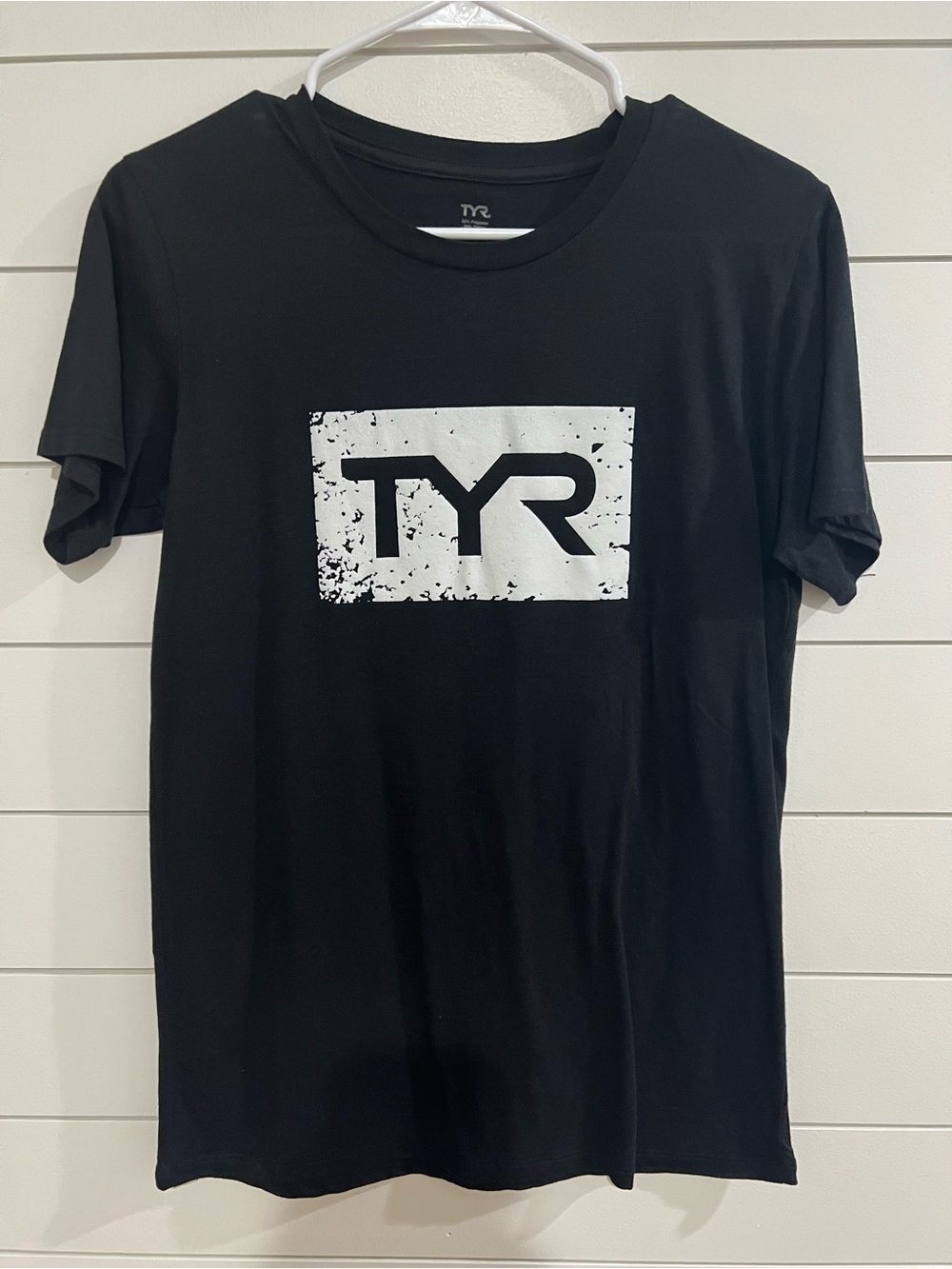 TYR Black Short-Sleeve Tee with White Logo